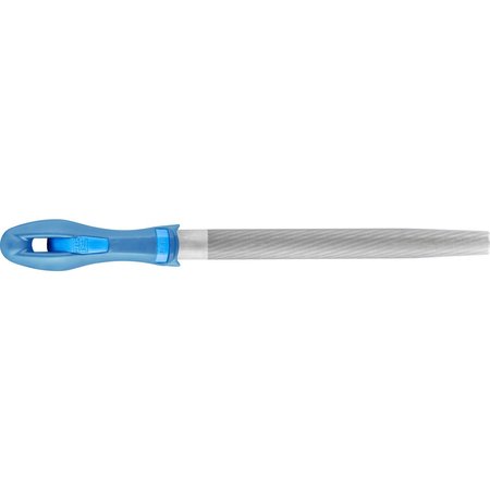 PFERD 8" Half Round File - DIY Packaged - Smooth Cut, with Handle 11025P